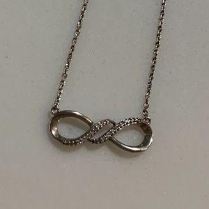 Diamond infinity necklace